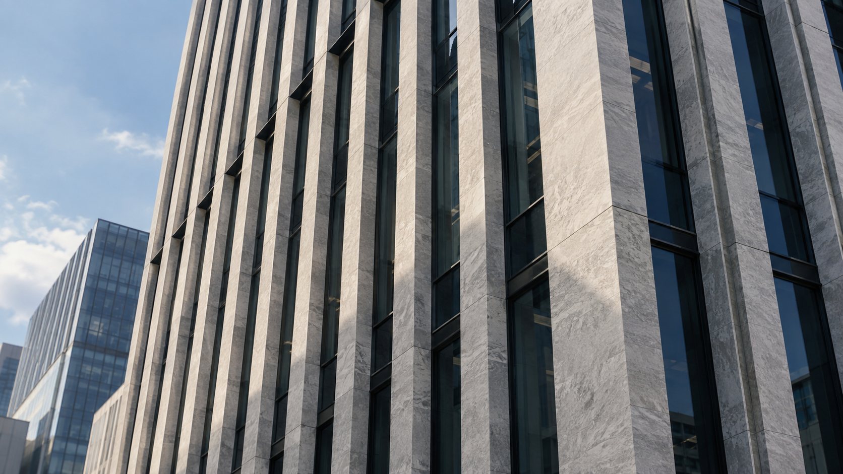 企業の成長を支えるオフィス建築のイメージ（生成画像）